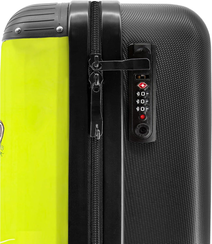 NoBoringSuitcases.com® Koffer Handgepäck Trolley Rollkoffer Kleine Reisekoffer mit 4 Rollen - Panthe