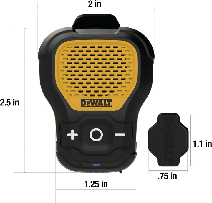 dewalt Jobsite Pro 190-1148-DW2 Tragbarer Bluetooth-Lautsprecher, Schwarz/Gelb, Gelb Magnetic versio