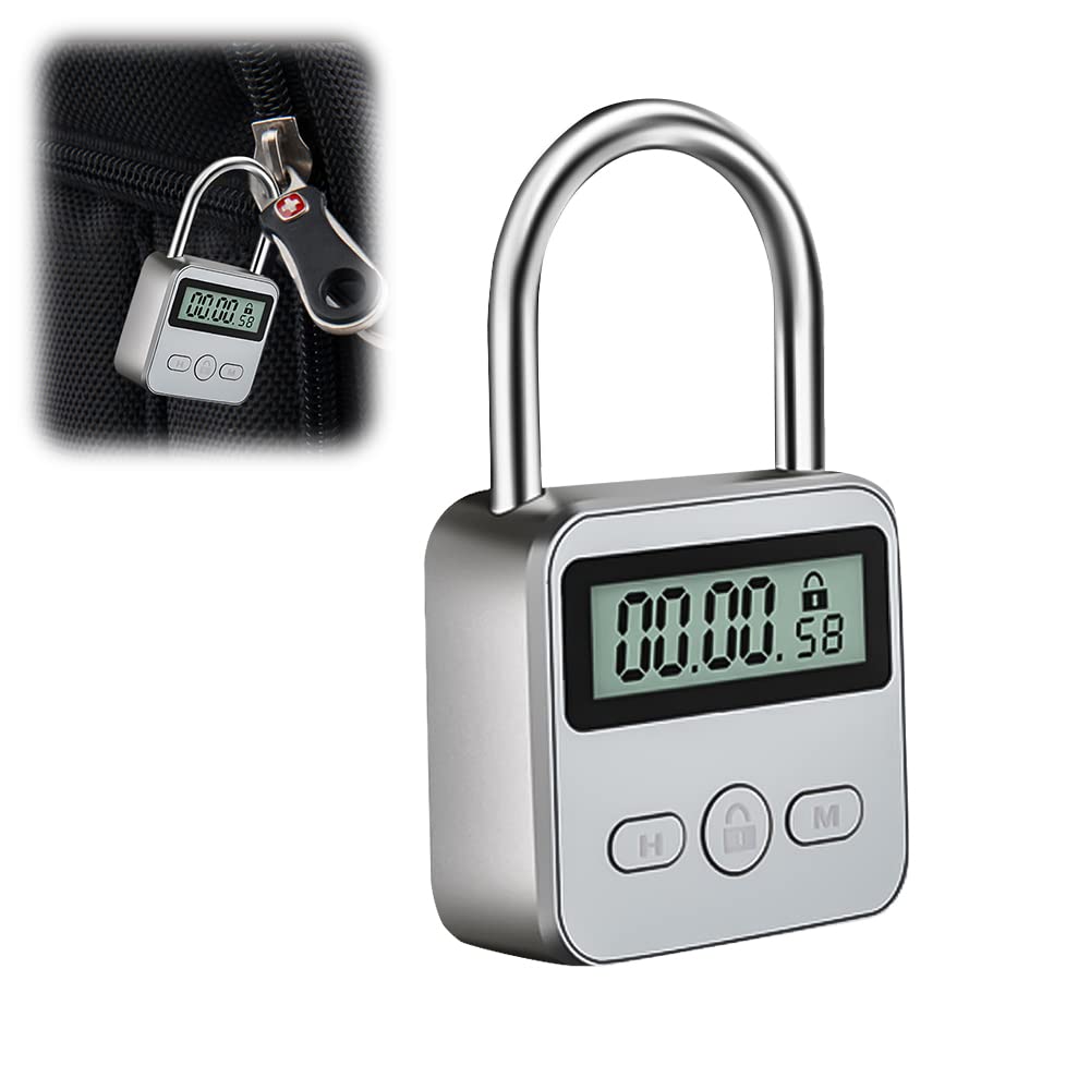 CJBIN Digitale Zeitschloss, Time Lock mit LCD-Display, Küchensafe Zeitschloss Wiederaufladbares USB