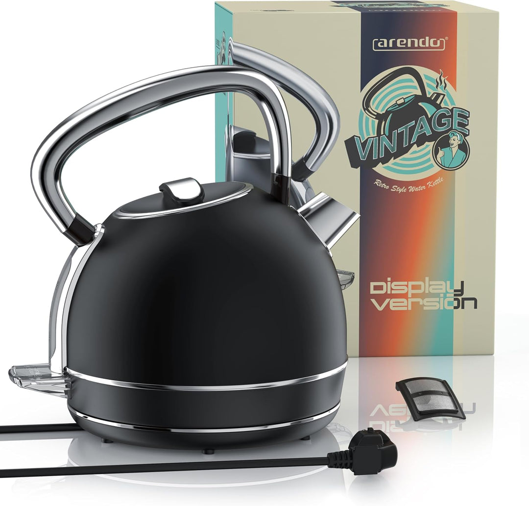 Arendo - Wasserkocher Edelstahl mit Temperatureinstellung - LED Anzeige mit Touch Panel - Wasserkess