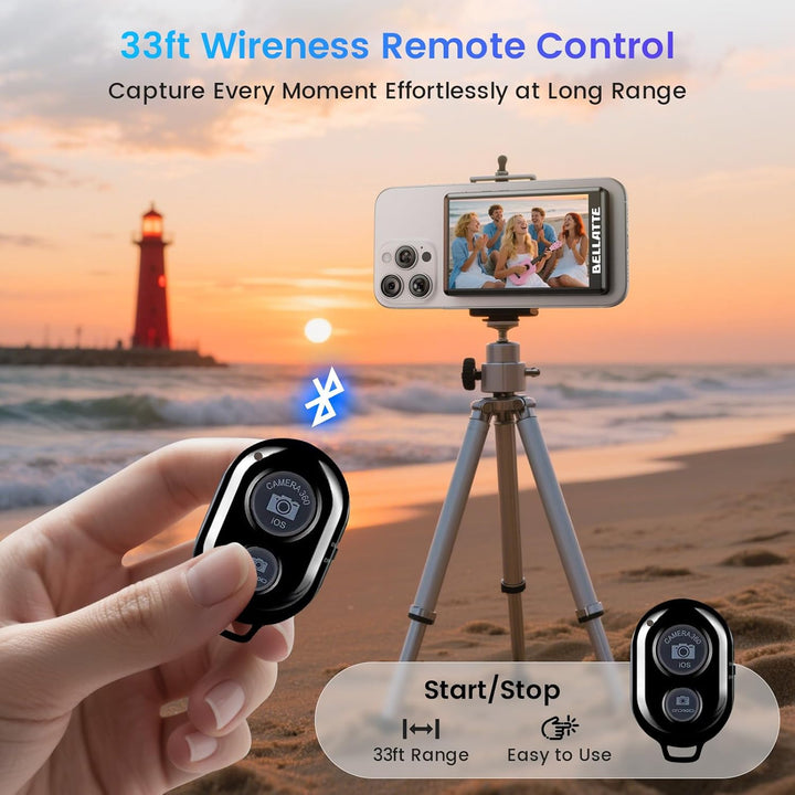 Vlog Selfie Monitor Bildschirm für iPhone & Android, 4K 30fps Aufnahme, Wireless Screen Mirroring, E