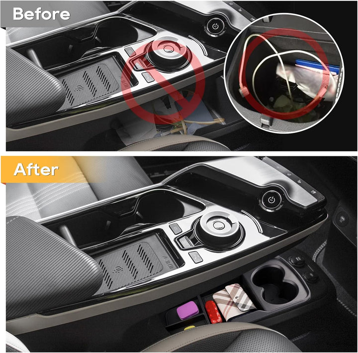 LFOTPP Kompatibel mit Kia EV6 2021 2022 2023 Mittelkonsole Aufbewahrungsbox, Armlehne Organizer Tray