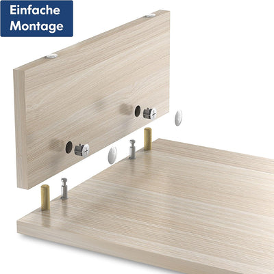 FITUEYES Dual Monitorständer aus Holz, Verstellbare Länge und Schwenkwinkel Bildschirmständer, Monit