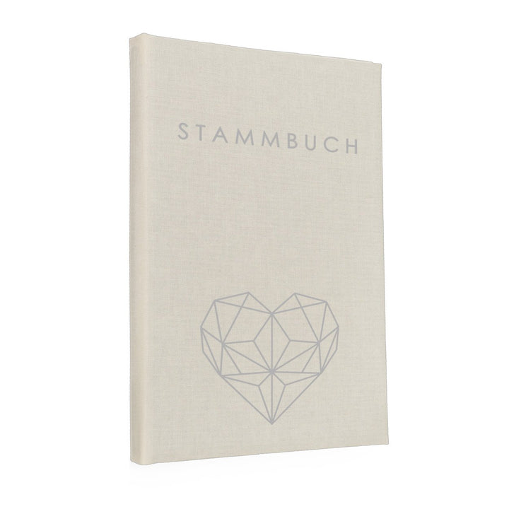 Hochzeitideal – Stammbuch der Familie Serie Geometric Creme 21,0 cm x 15,0 cm - Buchbinderleinen Sta