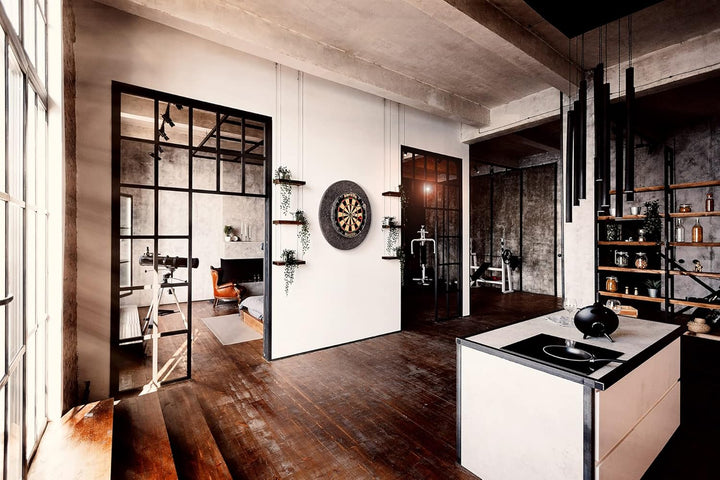 Karella Schallschutz für Steeldartboards mit integriertem Surround/Auffangring, 80% Geräuschreduzier