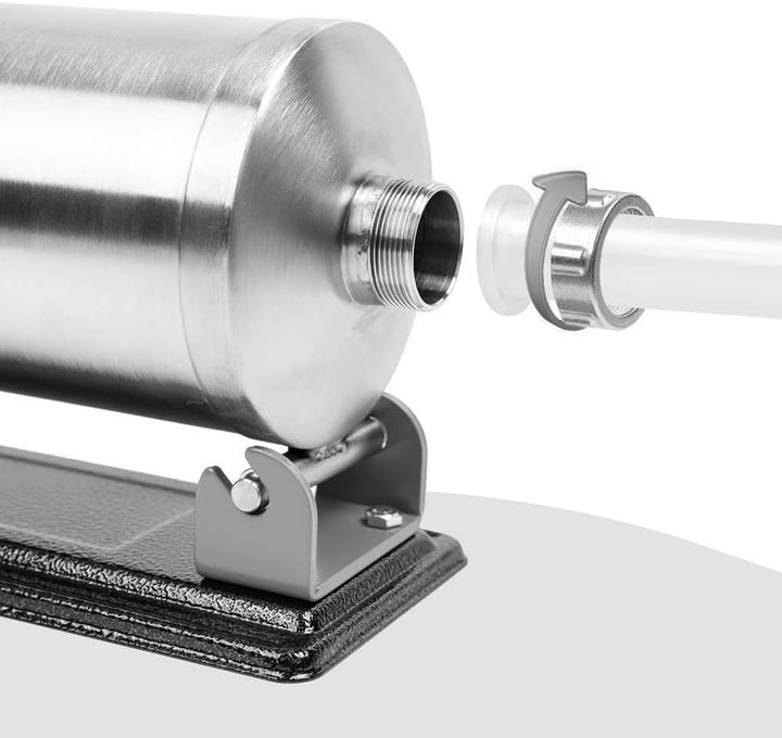 MASTER FENG 6 LBS Wurstfüllmaschine Horizontale Füllmaschine aus Edelstahl mit 8 Fülltrichtern und 1