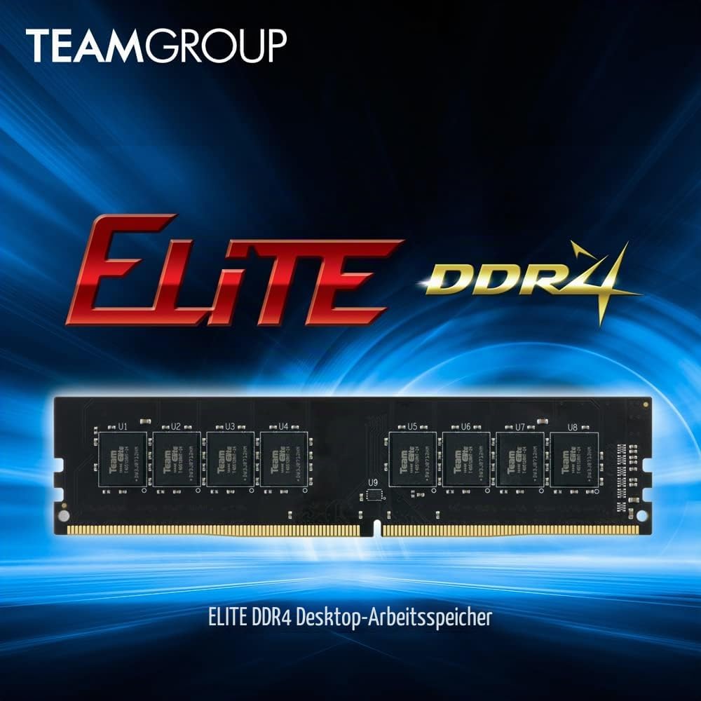 TEAMGROUP Elite TED432G3200C2201 DDR4 32GB Single (1 x 32GB) 3200MHz (PC4-25600) CL22 Unbuffered Non