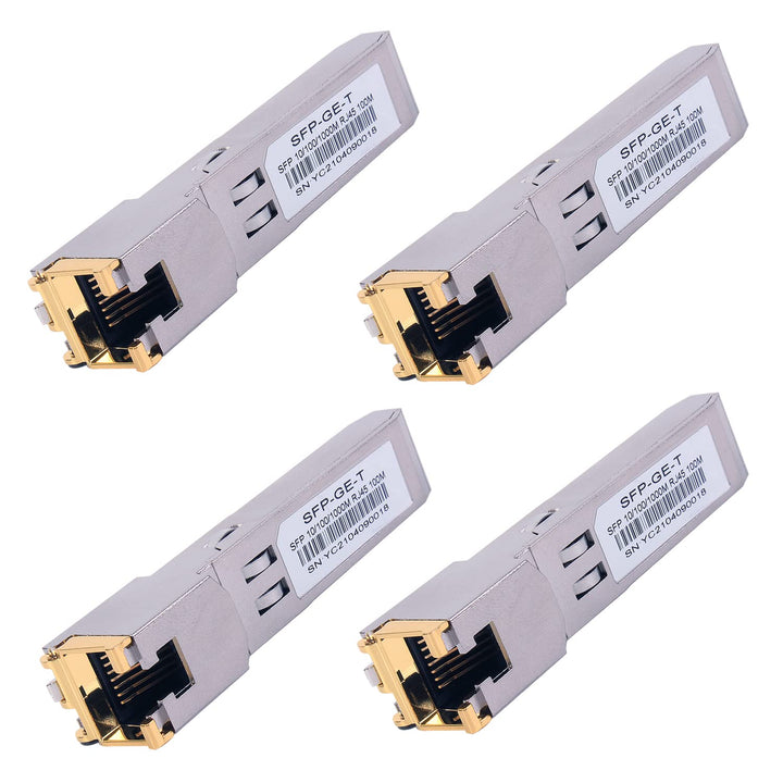 4PCS 1000BASE-T Gigabit SFP auf RJ45 Kupfer Ethernet Modular Transceiver für Cisco,Meraki,Ubiquiti,D