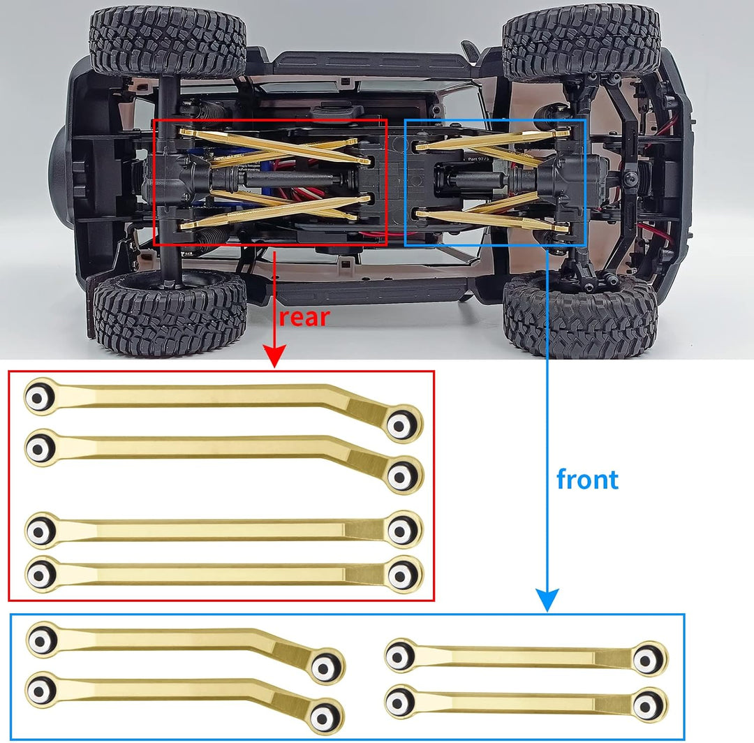 Runup Messing-Gelenk mit hoher Bodenfreiheit, Lenkgelenk, 62 g/Set, für 1:18 RC Crawler TRX4M Bronco