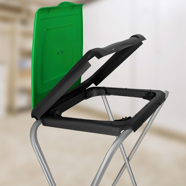 KOTARBAU® Müllsackständer 1 Fach Müllbehälter 33 x 77 x 85 cm Grüner Sack Ständer Metall Plastikmüll