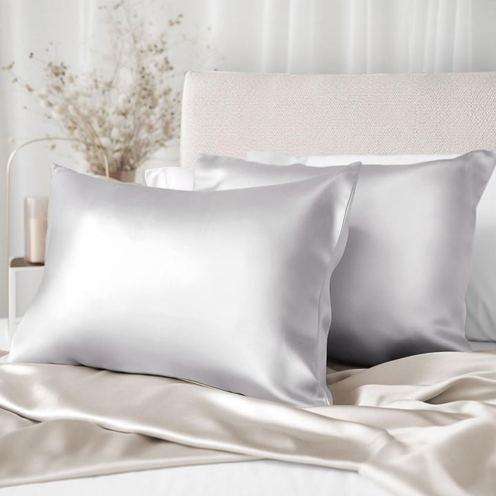 Texbee Seide Kissenbezug 40x60cm für Haar und Haut versteckter Reissverschluss, 1PC Kissenbezug Seid