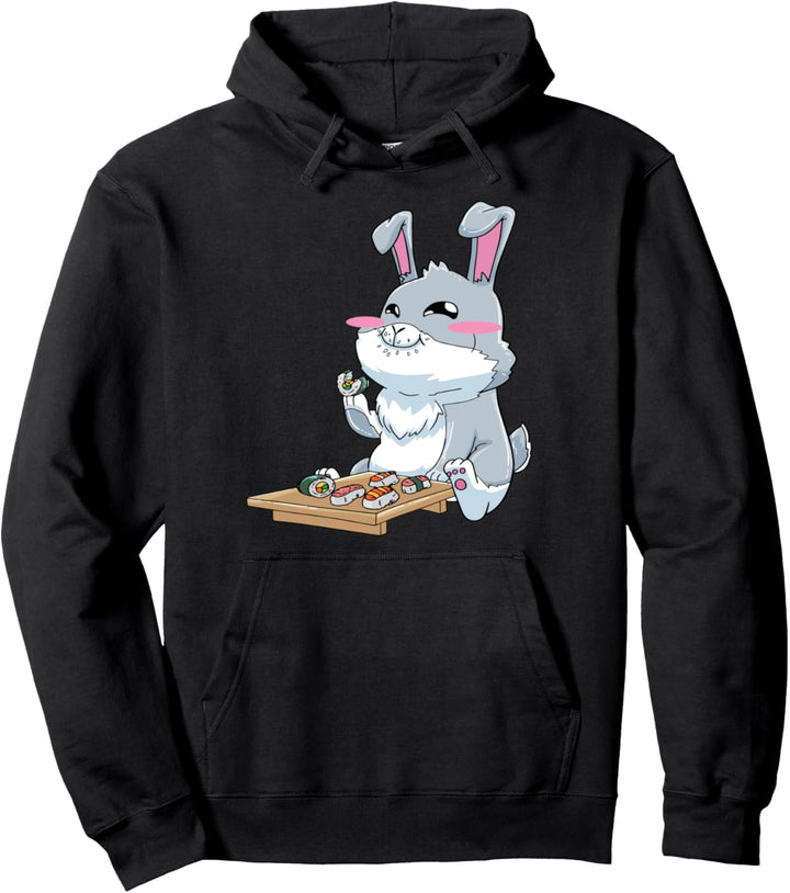 Hase Kaninchen Sushi Kawaii Pullover Hoodie