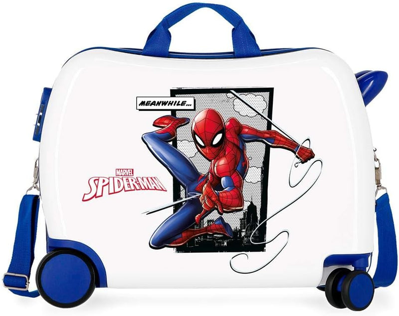 Marvel Spiderman Action Kinder-Koffer Blau 50x38x20 cms Hartschalen ABS Kombinationsschloss 34L 2,3K