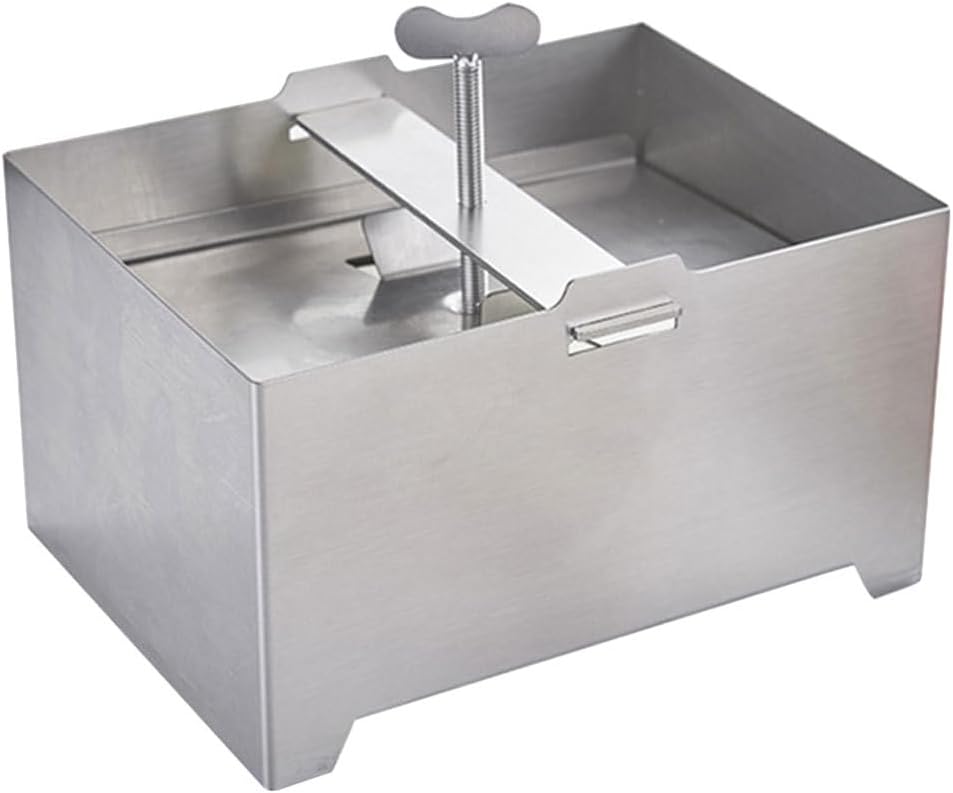 TOPBATHY Tofu-Pressform Aus 304 Edelstahl 16X12X9Cm – Handbetriebene Tofu-Form Zur Hausgemachten Her
