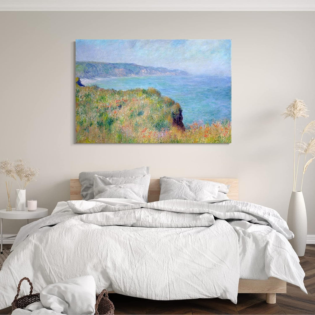 Printed Paintings Leinwand (80x60cm): Claude Monet - Klippe bei Pourville 80x60 cm, 80x60 cm