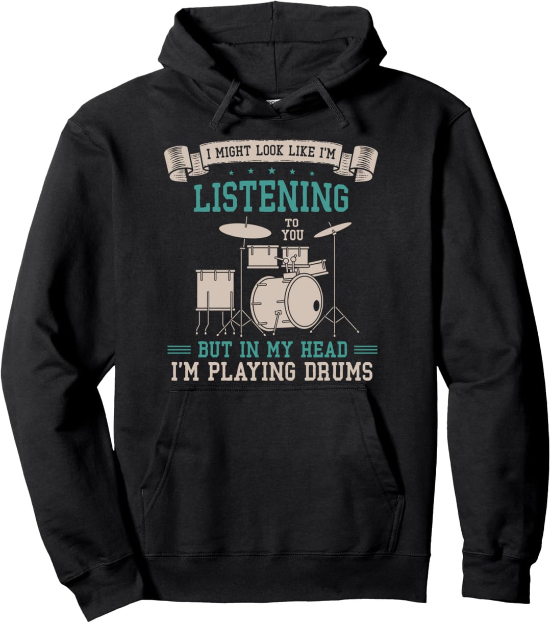 Rock Musikinstrument Hobby Schlagzeuger Lustiges Schlagzeug Pullover Hoodie