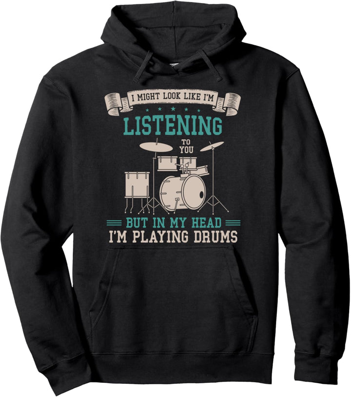 Rock Musikinstrument Hobby Schlagzeuger Lustiges Schlagzeug Pullover Hoodie