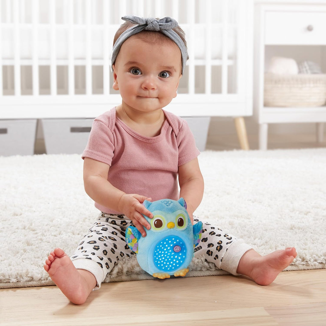 Vtech Baby Leuchtende Plüscheule – Plüschige Beruhigungshilfe mit Nachtlicht, 3 gesungenen Liedern u
