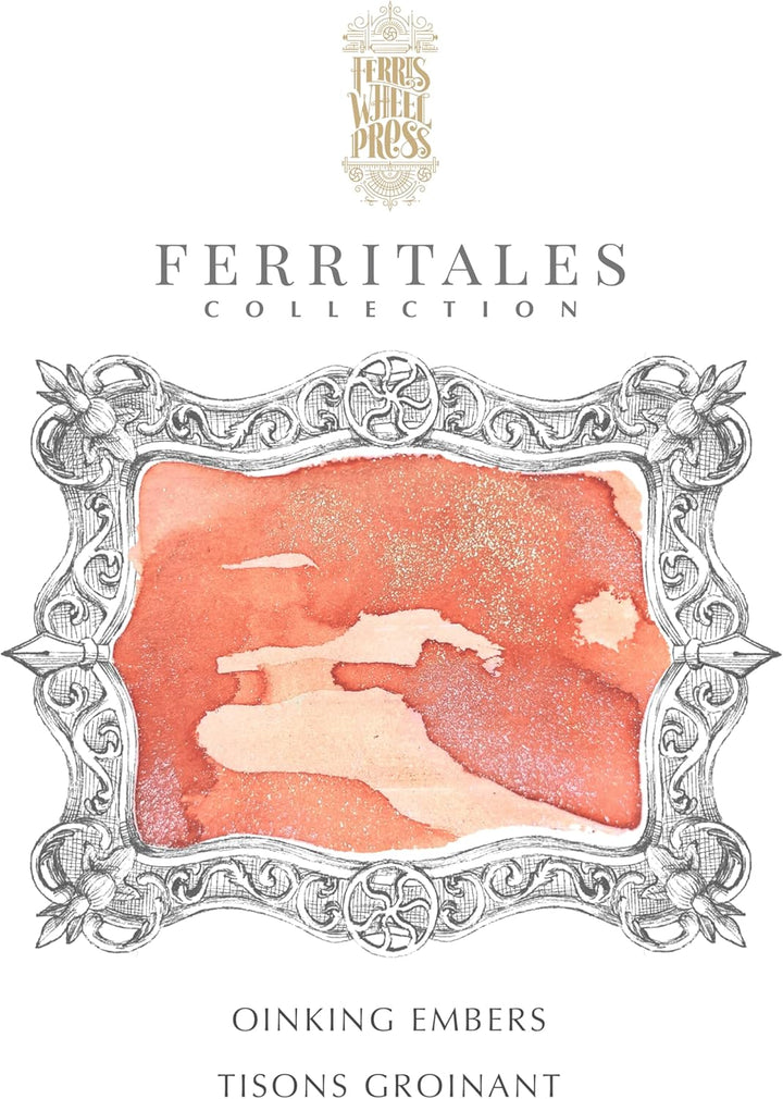 Ferris Wheel Press Fountain Pen Ink, FerriTales Collection, Light Copper with Duochrome green/pink s