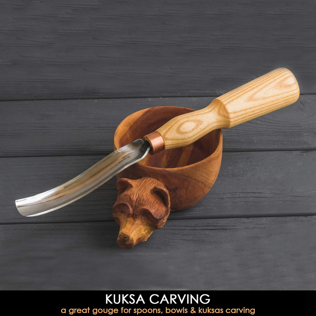 BeaverCraft Holzschnitz Hohleisen Meissel 7L/22 Holzschnitzwerkzeuge Schnitzen von Schalen Kohlensto
