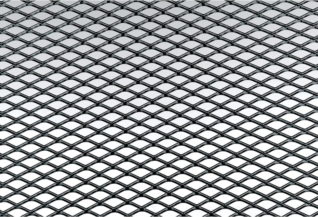 Simoni Racing GSA/1N Schmale Mesh Aluminium- Grösse 125 X 20 Cm, Schwarz