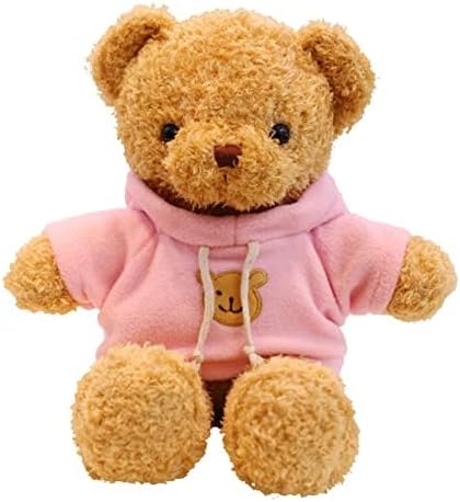 Teddybär Weiches Fell Teddybär mit Kapuze Tatzendruck Plüschtier Kuscheltier Stofftier Geschenk (Pin