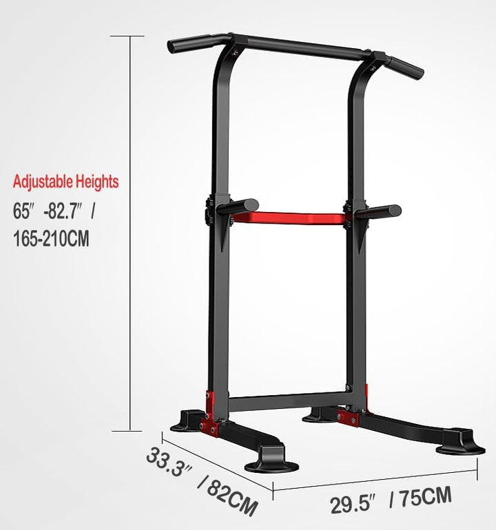 EASY BIG Power Tower Dip Station Pull Up Bar - Mehrzweck-Heimtrainingsgerät mit Verstellbarer Höhe u