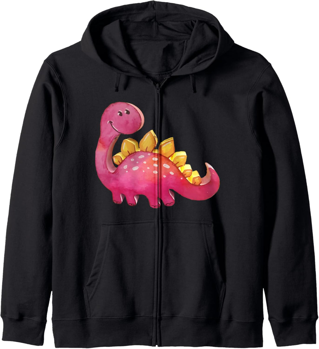 Niedlicher Rosa Dinosaurier Relief 3D-Look Mädchen Geschenk Kapuzenjacke