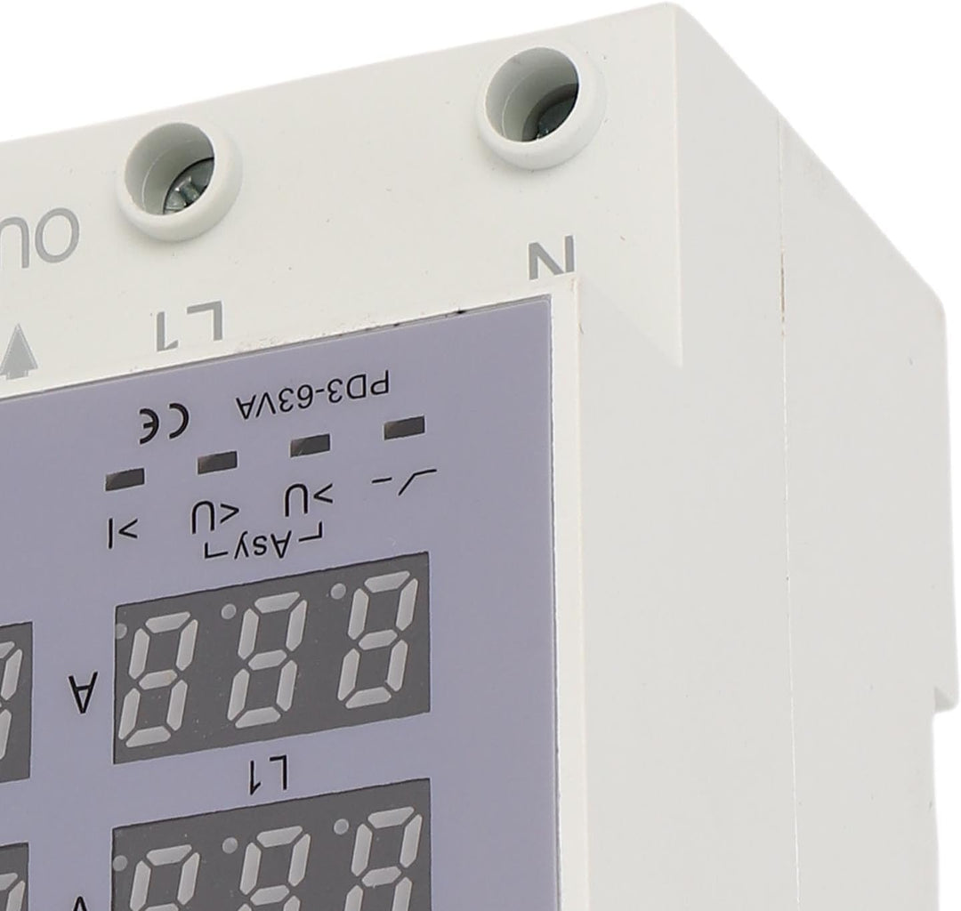 3-Phasen-DIN-Schienen-Voltmeter-Amperemeter-Multitester, AC 390‑500 V Automatischer Überspannungs-Üb