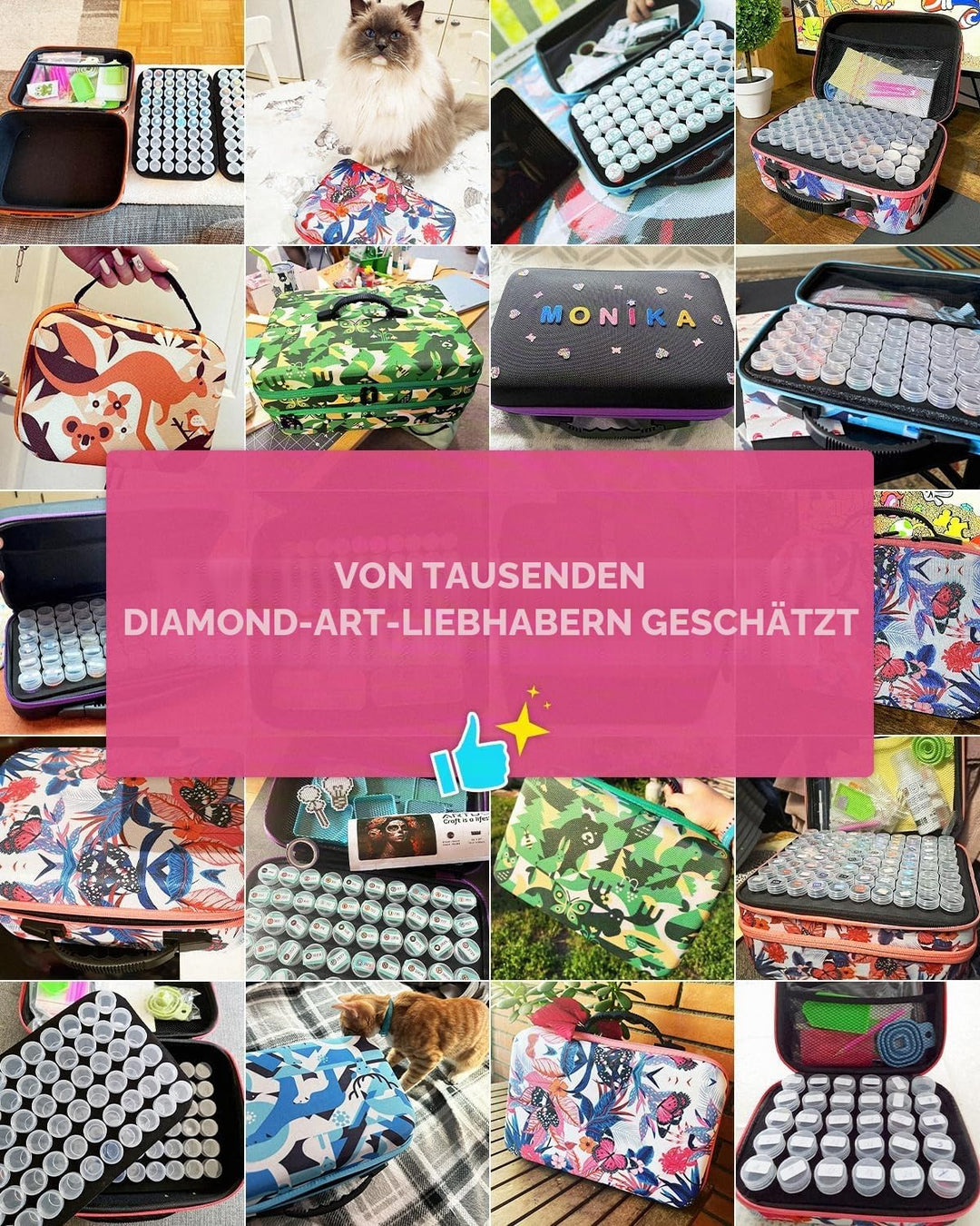 ARTDOT 5D Diamond Painting zubehör Boxen, 240 Stück Diamond Painting Aufbewahrungsbox für Diamond Pa