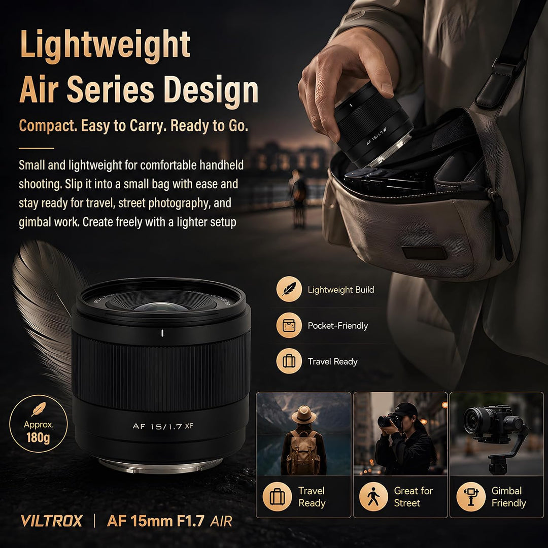 VILTROX 15mm F1.7 XF Mount Objektiv für Fuji XF Mount Kameras Objektive APS-C STM Autofokus Lenses W