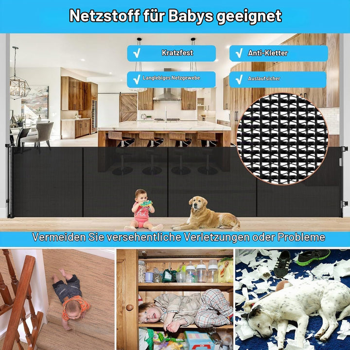 Treppenschutzgitter Ausziehbares Extrabreit Türschutzgitter für Babys, Babygitter &amp; Hundegitter,Ausz
