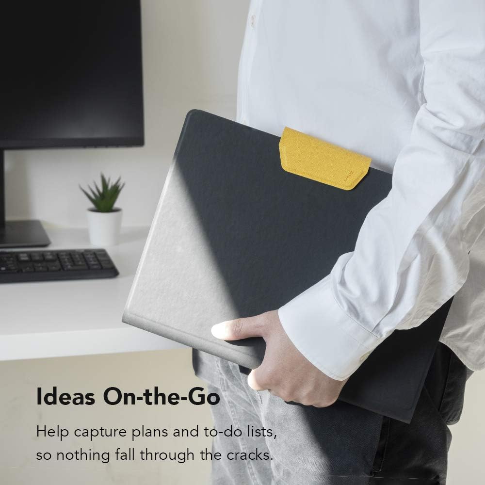 LHiDS Schreibmappe DIN A4 Klemmbrett Mappe, Multifunktionale Magnettafel mit Visitenkarte Halter & P