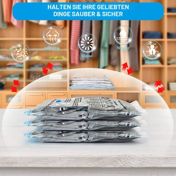 Accenter Vakuumbeutel Gross – 8 Stück Vakuumbeutel für Bettdecken zur saisonalen Aufbewahrung, Vakuu