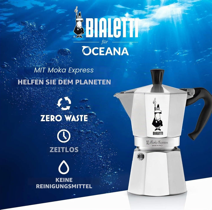Bialetti Mokakocher Express 9 Tassen Perfetto Moka (der ideale Kaffee für den Moka), Gemahlener Kaff
