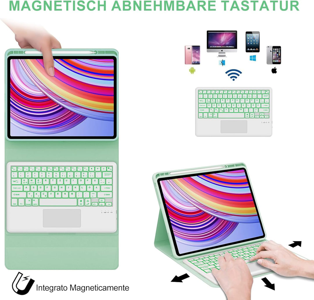 IVEOPPE Tastatur für Redmi Pad Pro 12.1 Con Touchpad, Hülle Tastatur für Redmi Pad Pro 2024, Bluetoo