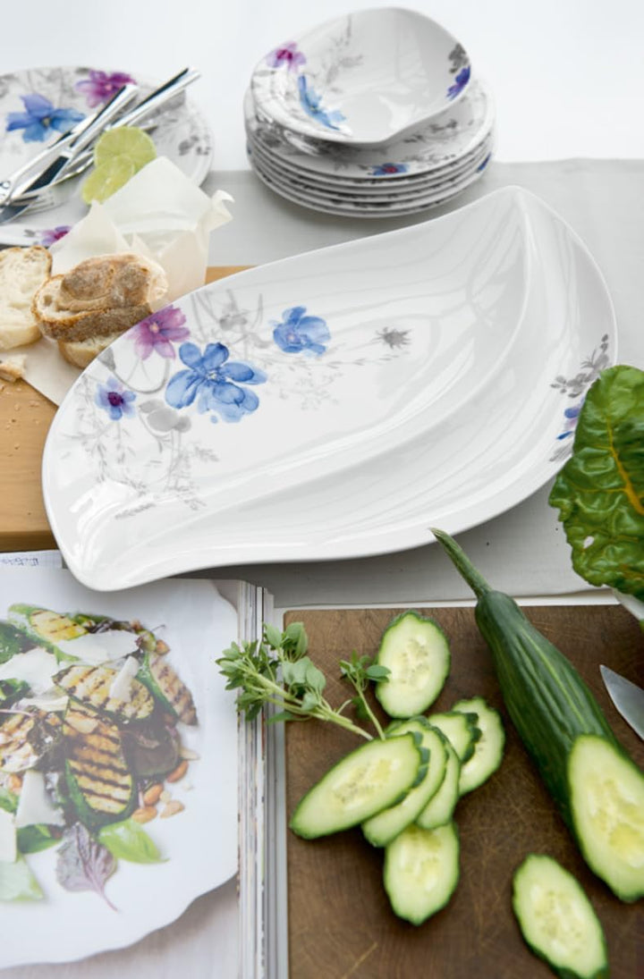 Villeroy und Boch - Mariefleur Serve und Salad tiefe Schale Gris, Schale für Beilagen und Salate, 29