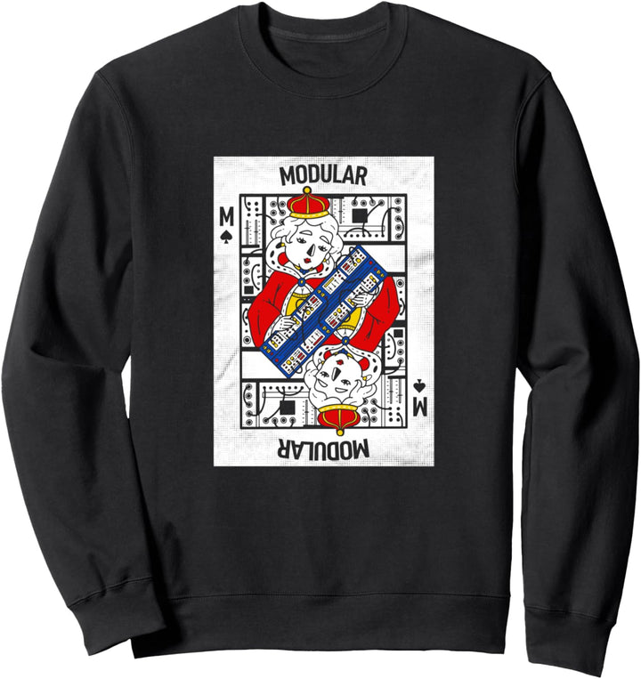 Modularer Synthesizer Eurorack Synth Nerd Spielkarte Sweatshirt