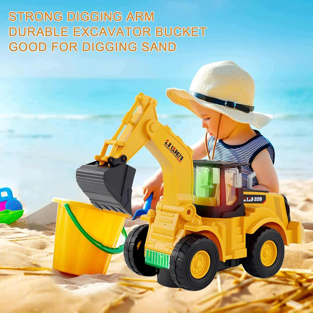 ChaneeHann Bulldozer Spielzeug, Bulldozer Kinder,Baustellenfahrzeuge Kinder,Automatisches Gehen Bagg