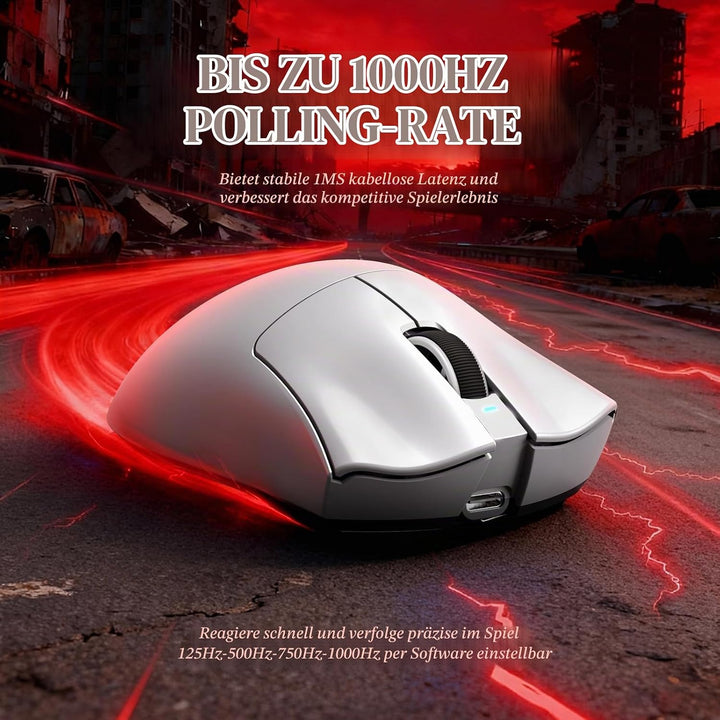 MAMBASNAKE x Attack Shark V3PRO Kabellose Gaming-Maus mit Magnetischer Ladestation, PAW3311-Sensor,
