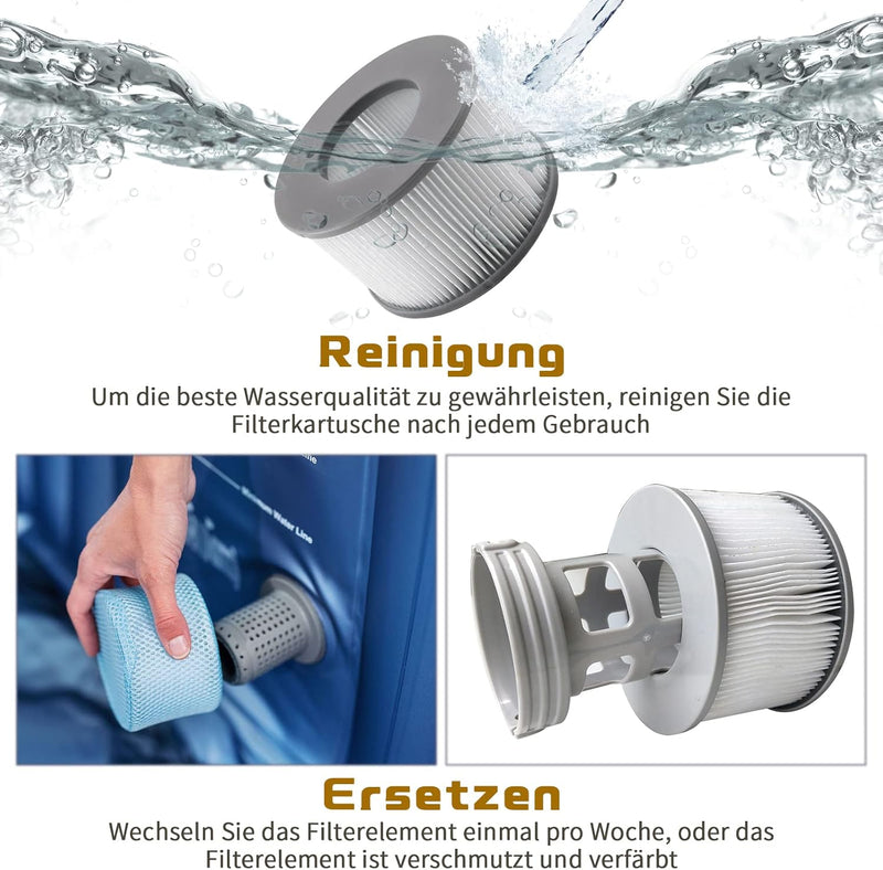 Ersatzfilter für Whirlpool Filter, für MSpa Whirlpool Filter Modell ab 2020, für Mspa Whirlpool Zube