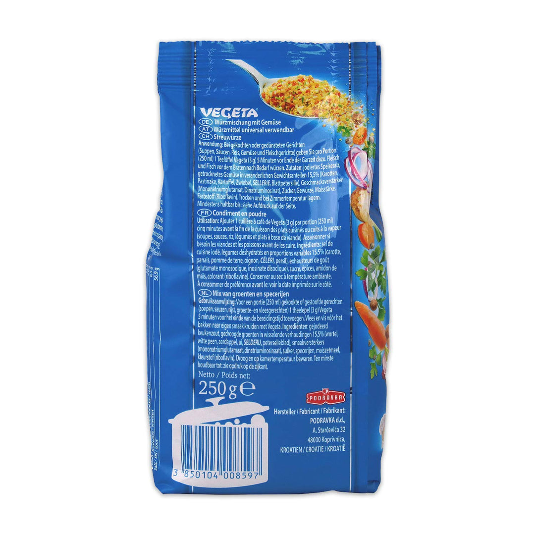 Vegeta Gewürzmischung, Beutel, 250 g x 16 Stk. Bundle, 4 kg 250 g (16er Pack), 250 g (16er Pack)