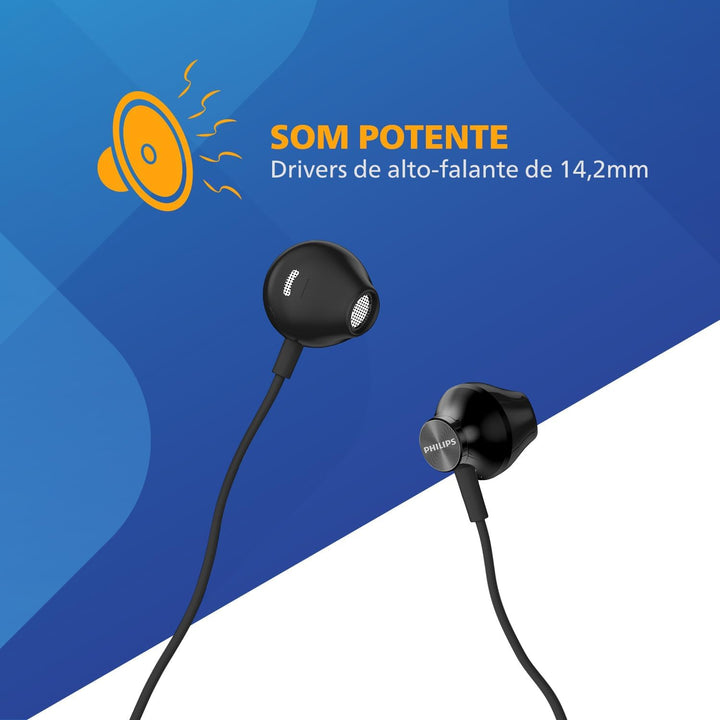 Philips Taue101Bk/00 In-Ear-Kopfhörer Schwarz, Schwarz