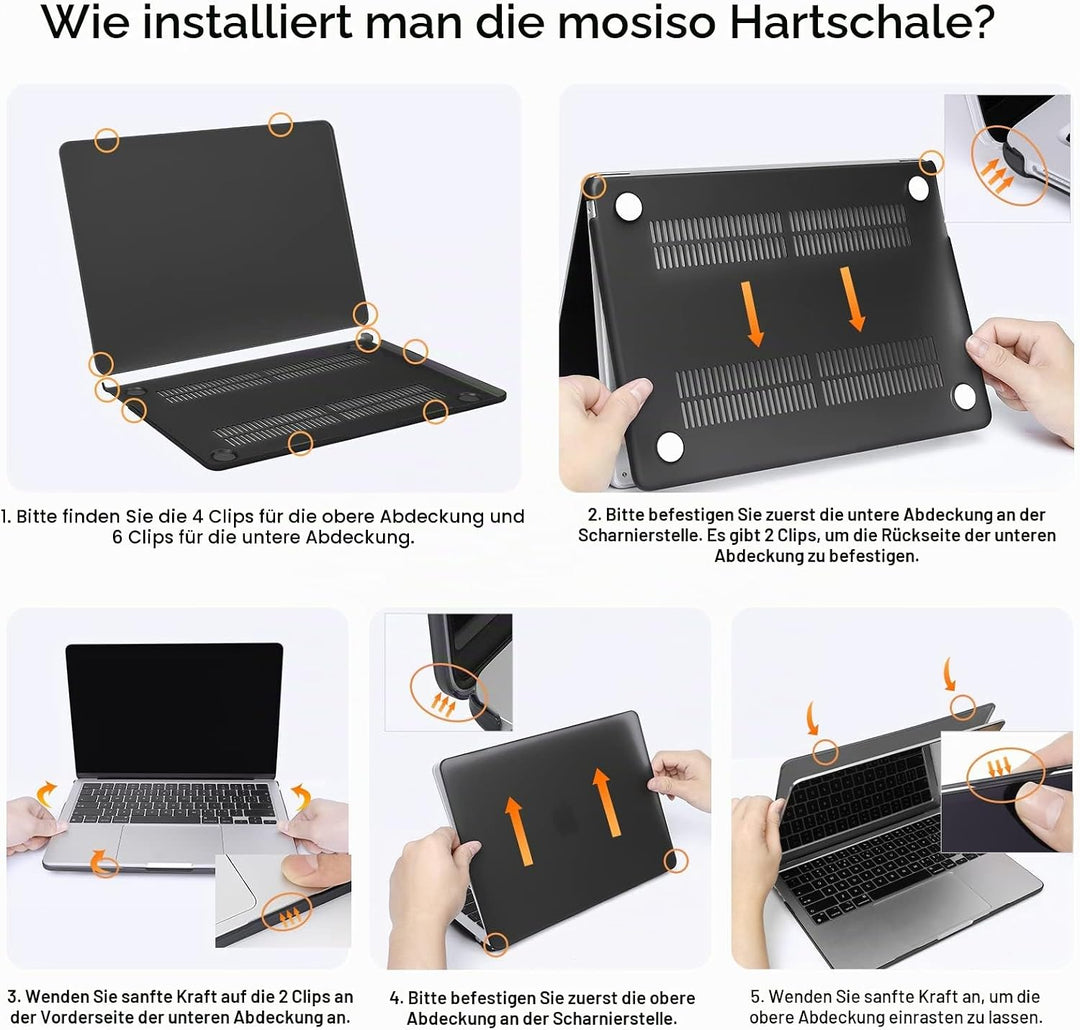MOSISO Hülle Kompatibel mit MacBook Air 13,6 Zoll 2022-2024 A3113 A2681 mit M3 M2 Chip Touch ID,Plas