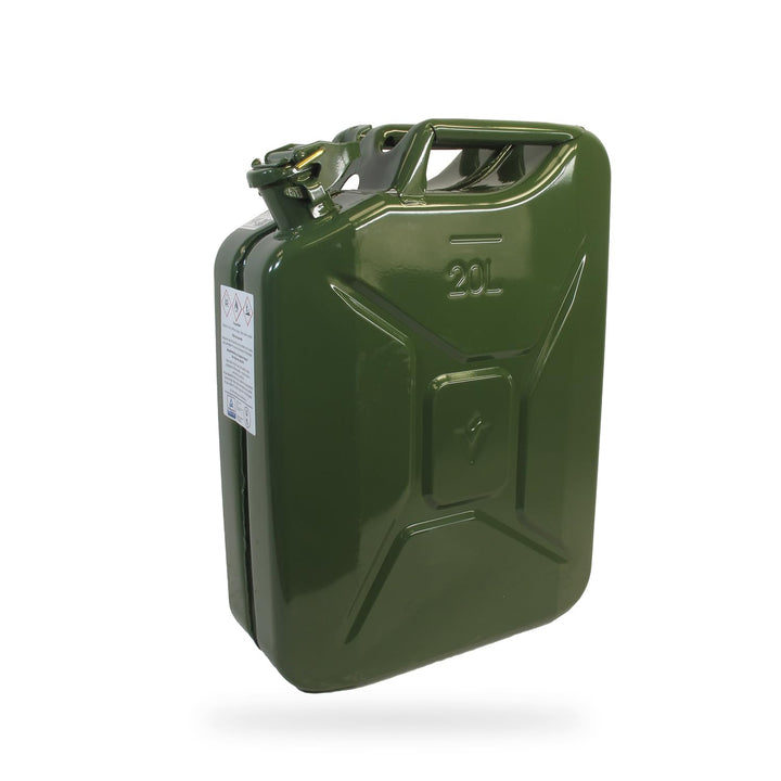 Kanister 20 l – Kanister Metall – Verriegelung mit Stift – Behandlung innen rostfrei – Norm UN Trans