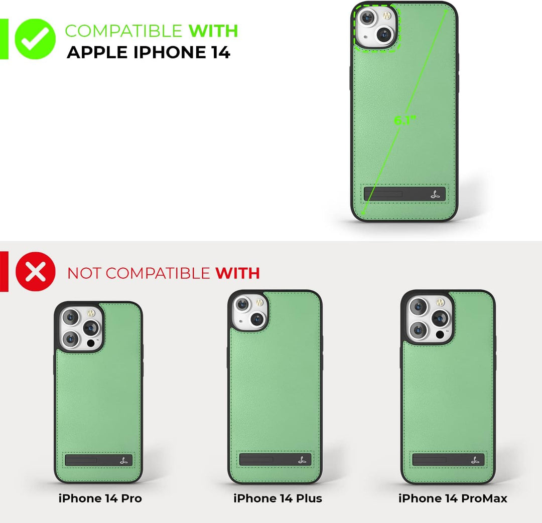 Snakehive Metro Lederhülle für Apple iPhone 14 || Echtleder Handyhülle mit Standfunktion || Echtlede