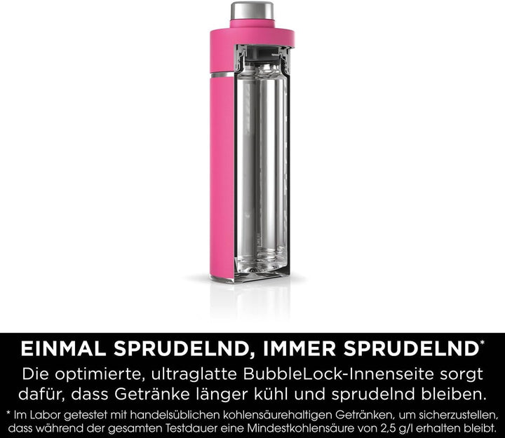 Ninja Thirsti Wasserflasche, Thermobecher to go, 530 ml, auslaufsicherer Deckel, für kohlensäurehalt