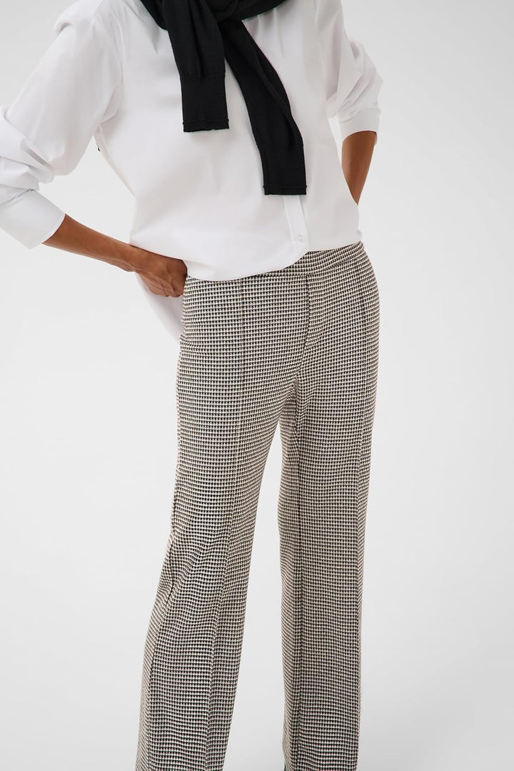 PART TWO Damen Jerseyhose PontasPW Comfort Taile Gerade 36 Small Check, 36 Small Check