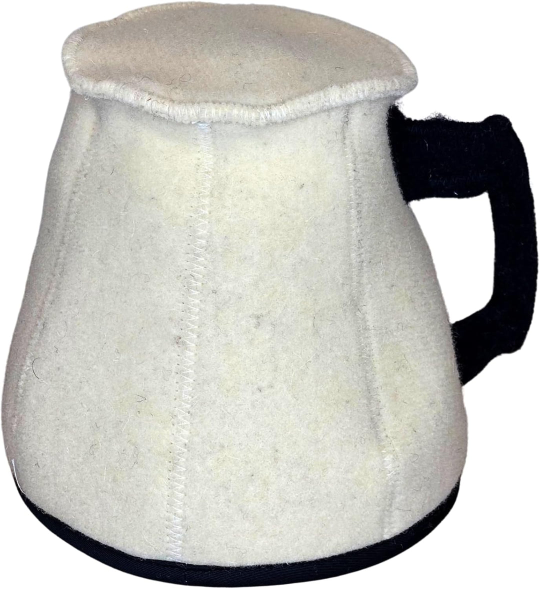 Saunahut ein Glas aus 100% Wollfilz, bestickt, zum Schutz des Kopfes vor Hitze