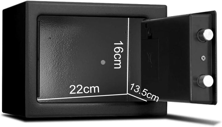 Elektronik Tresor Safe mit Zahlenschloss - Tresor mit Schlüssel und Codeschloss Sicherheitsbox wasse